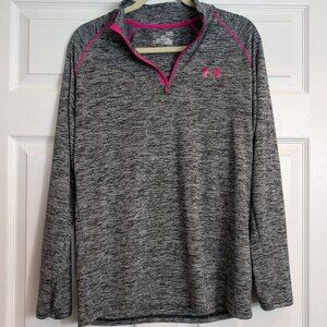 Under Armour heatgear Womens Pullover Jacket 1/4 Zip Lightweight Loose Fit EUC